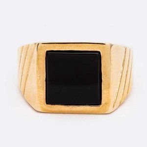 Black Onyx Unisex Ring Size 9